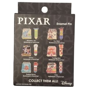 Disney Pixar Pencil & Notepad Blind Box Enamel Mystery Pin Set 2 PC